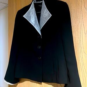 LeSuit Jacket with pretty white accents. Elegant. Size 14.